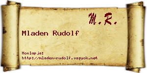 Mladen Rudolf névjegykártya